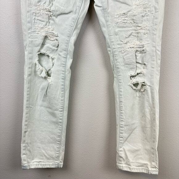 Anthropologie Pilcro Slim Boyfriend Jeans Distressed Light Wash 28 - Picture 5 of 14